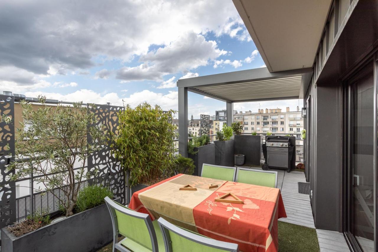 Illanka - Appartement 3 Chambres Avec Parking Et Terrasse Proche Gare Rennes Exterior foto